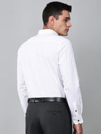a model wearing a white heritage linen luxe shirt